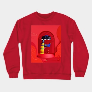 3D Character "F" Crewneck Sweatshirt